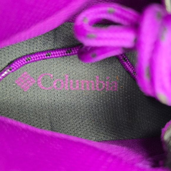 Columbia Crestwood Mid Waterproof Hiking Shoes, Graphite, Bright Plum, Women's 6 - Picture 12 of 16
